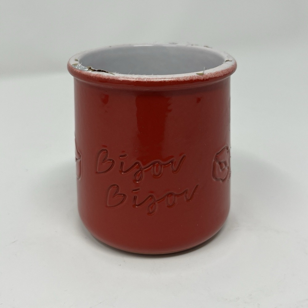 Limited Edition Valentine Red La Fermiere Yogurt Pot "Bijou Bijou"
